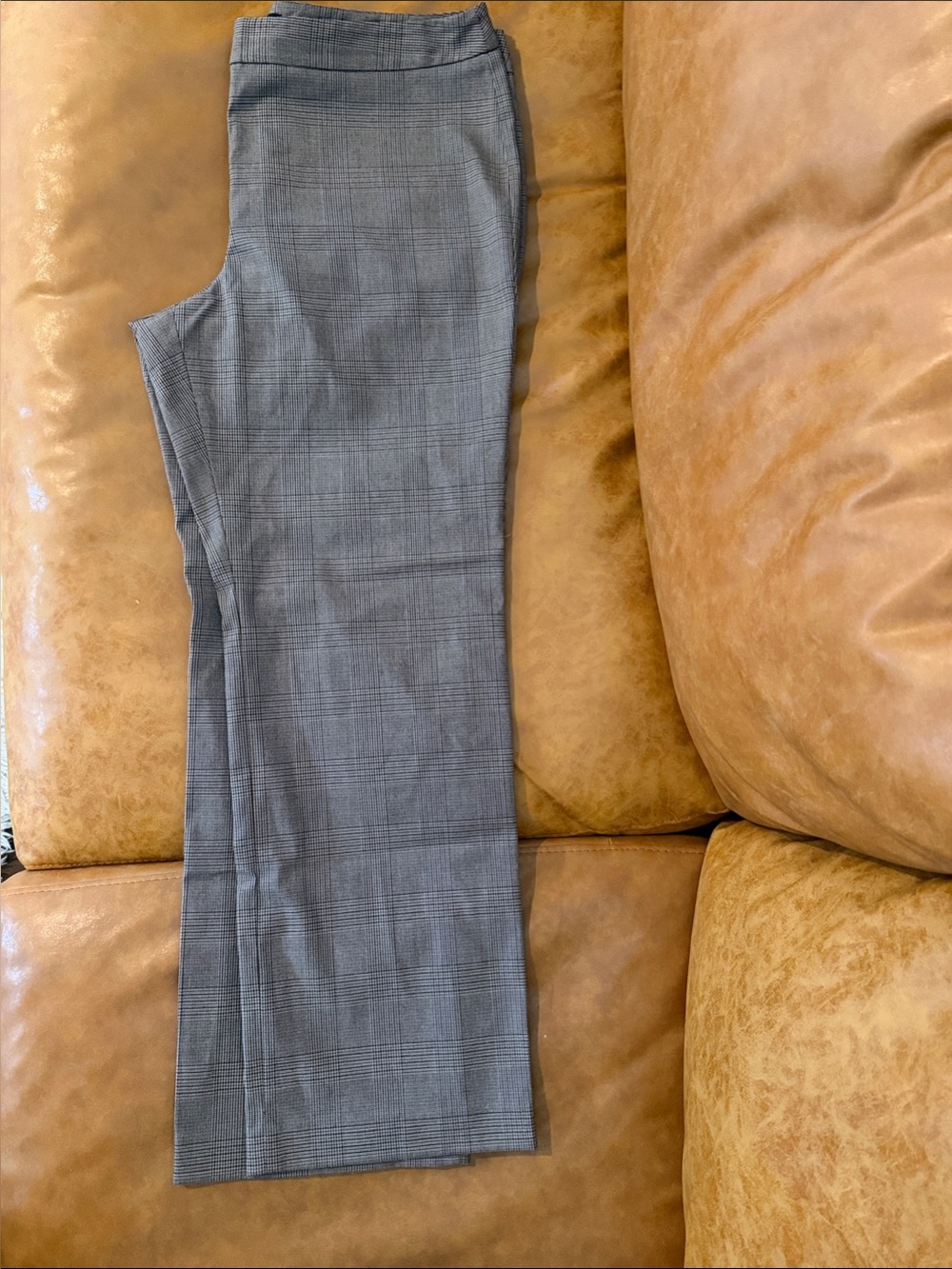 Talbots Gray Glen Plaid Boot-Cut Dress Pants